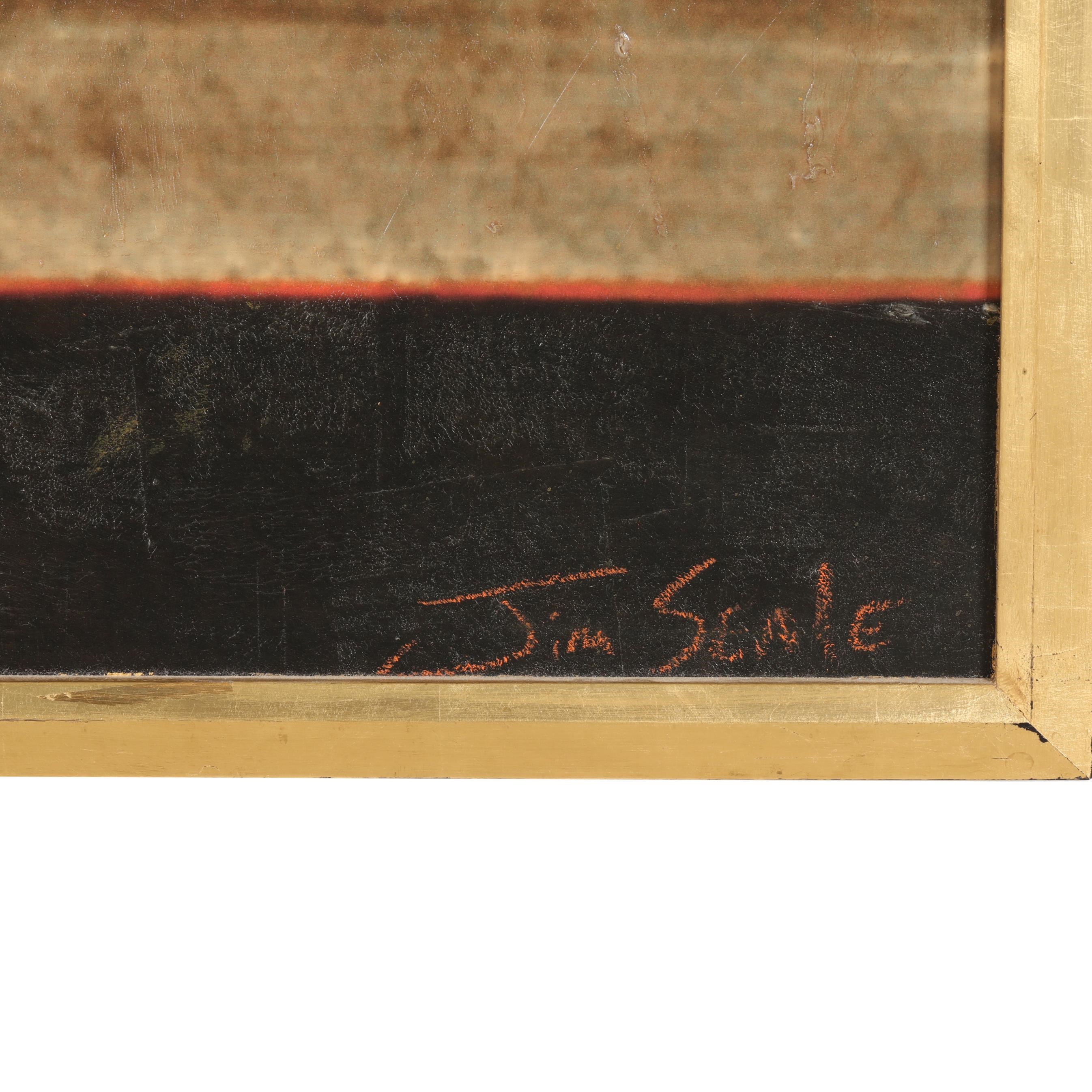 Artwork by Jim Seale, Large Abstract Composition, Made of Oil, gold leaf, and encaustic on canvas