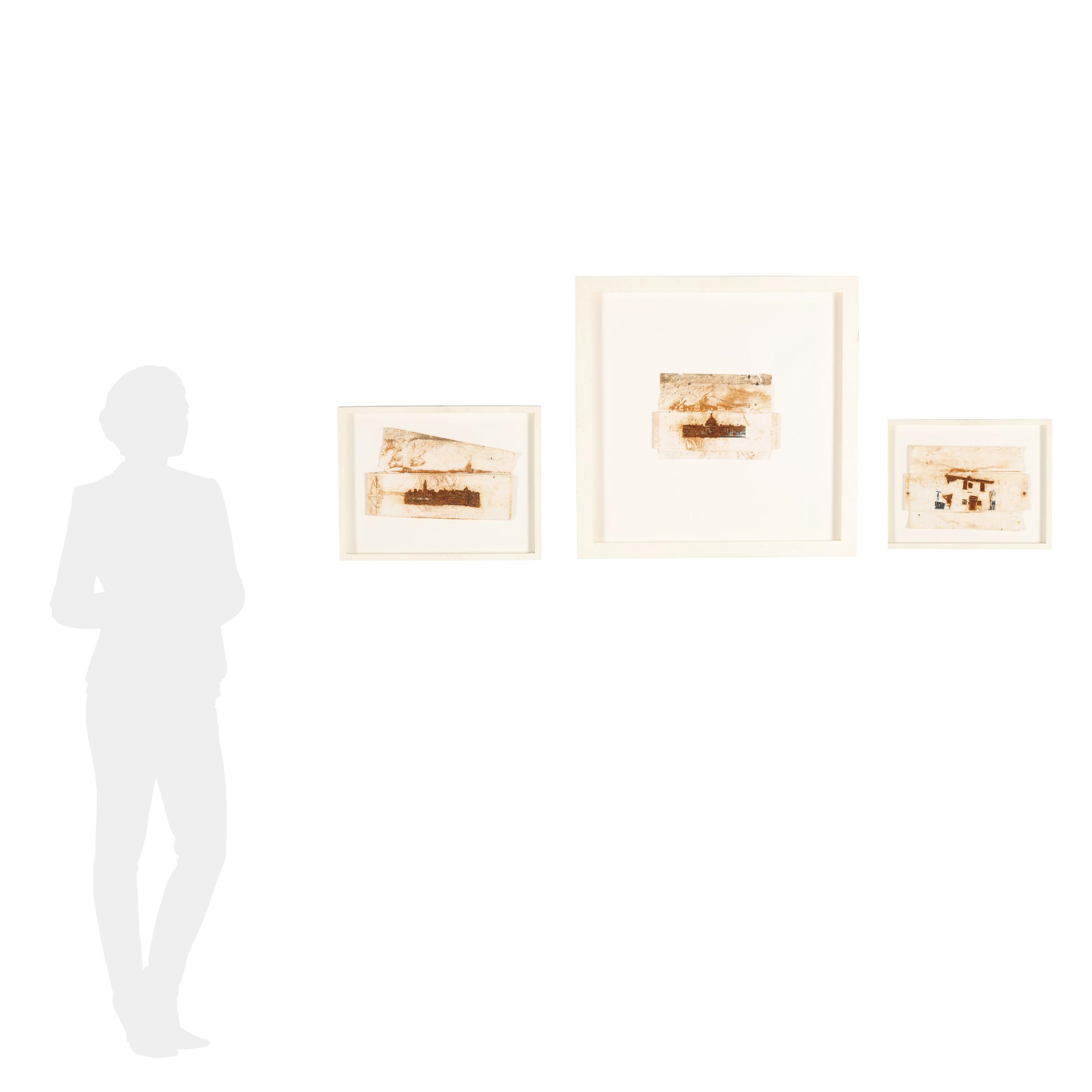 Artwork by Leonardo Drew, Numbers 25X, 26X and 27X (A Triptych, Made of Plexiglass