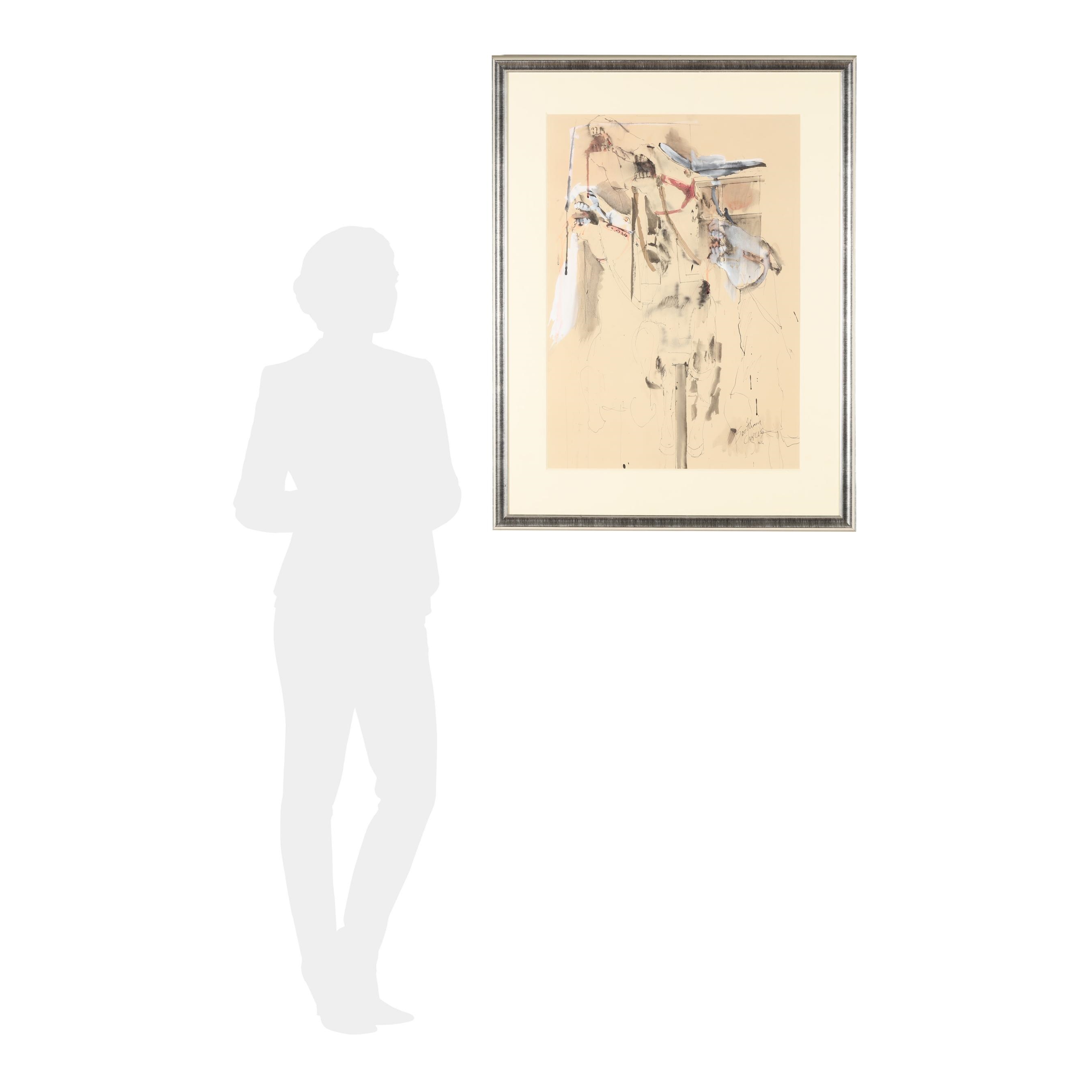 Artwork by Philip Edward Mullen, Southern Circus, Made of watercolor and white