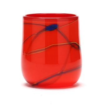 Red Art Glass Cup - Joe Nielander