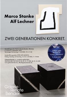 Alf Lechner and Marco Stanke: Two Generations Concrete - Galerie Renate Bender 