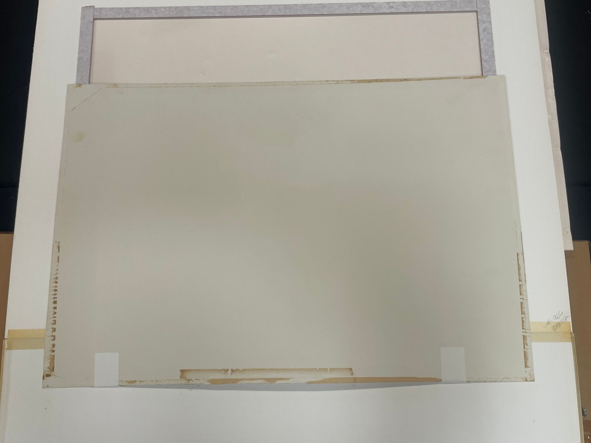 Artwork by Romando Vigil, Pinto and Skunks below Rainclouds, Made of gouache painting on paper