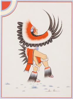 Eagle Dancer Painting - Larry Big Bow