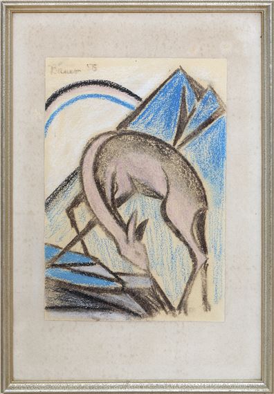 Reh im Gebirge by Werner Bauer, 1955