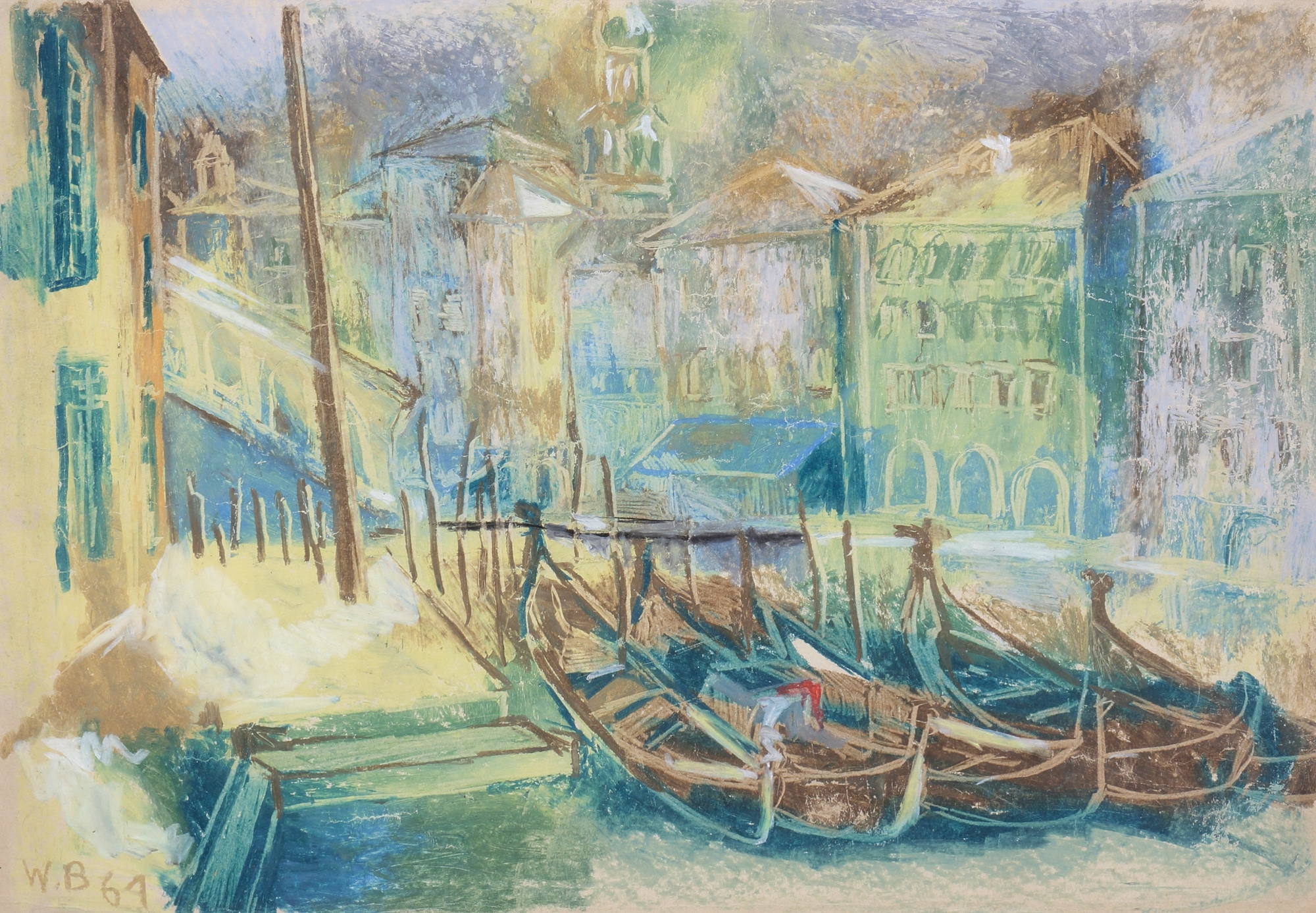 Artwork by Werner Bauer, Aus Venedig, Made of pastels