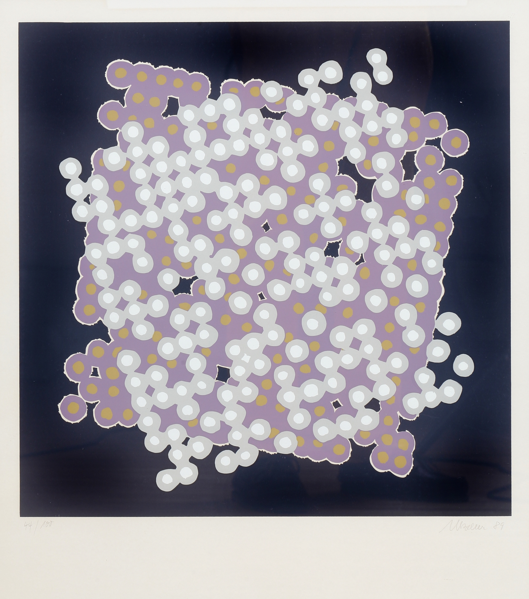 Artwork by Werner Bauer, Ohne Titel, Made of color screenprint