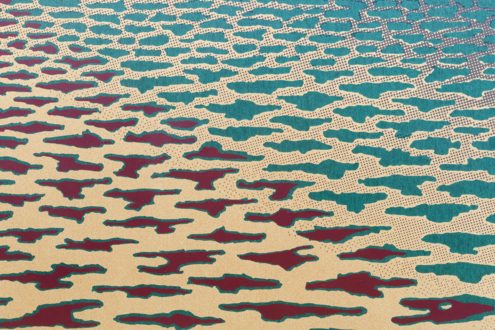 Artwork by Werner Bauer, Optische Komposition, Made of color screenprint