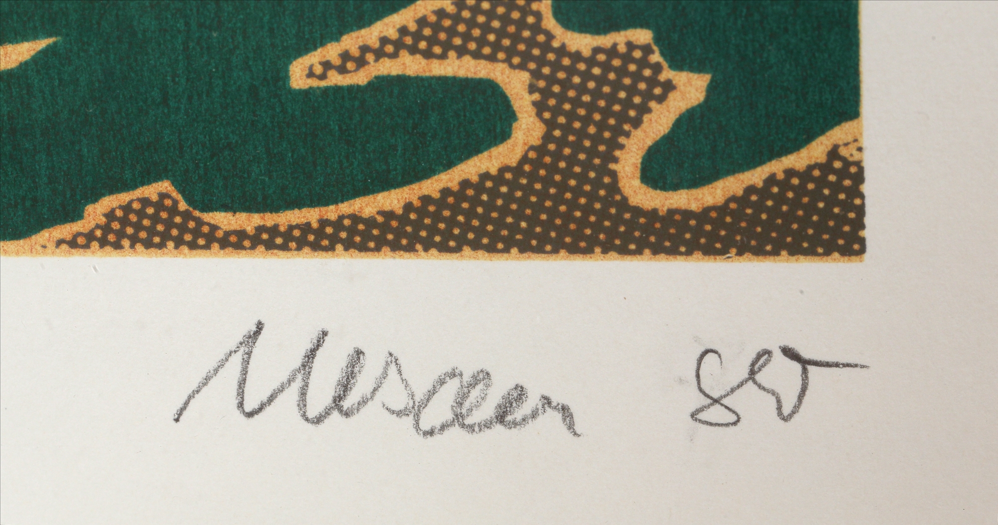 Artwork by Werner Bauer, Optische Komposition, Made of color screenprint