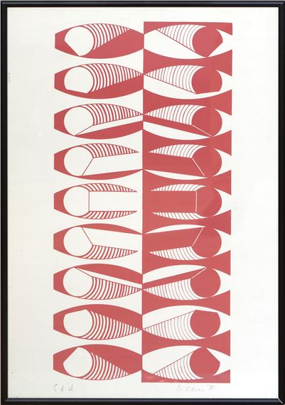 Komposition in Ziegelrot