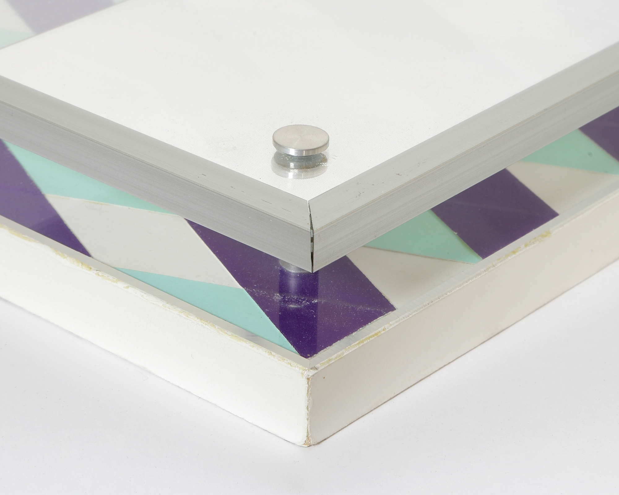 Artwork by Werner Bauer, Plexiglasobjekt, Made of Holzplatte