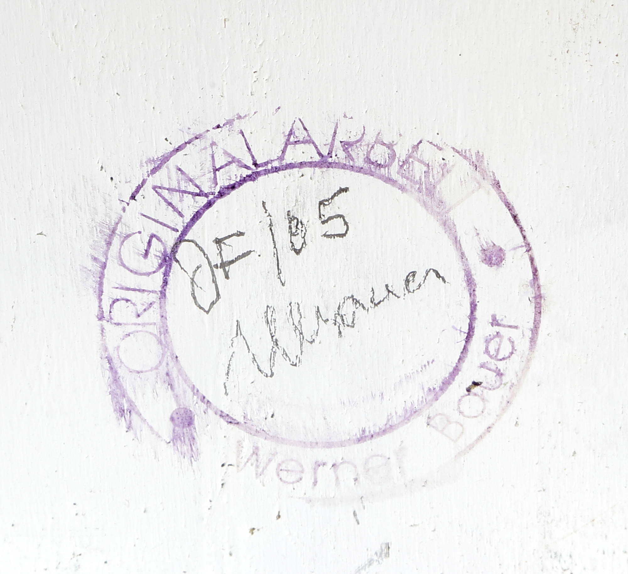 Artwork by Werner Bauer, Plexiglasobjekt, Made of Holzplatte