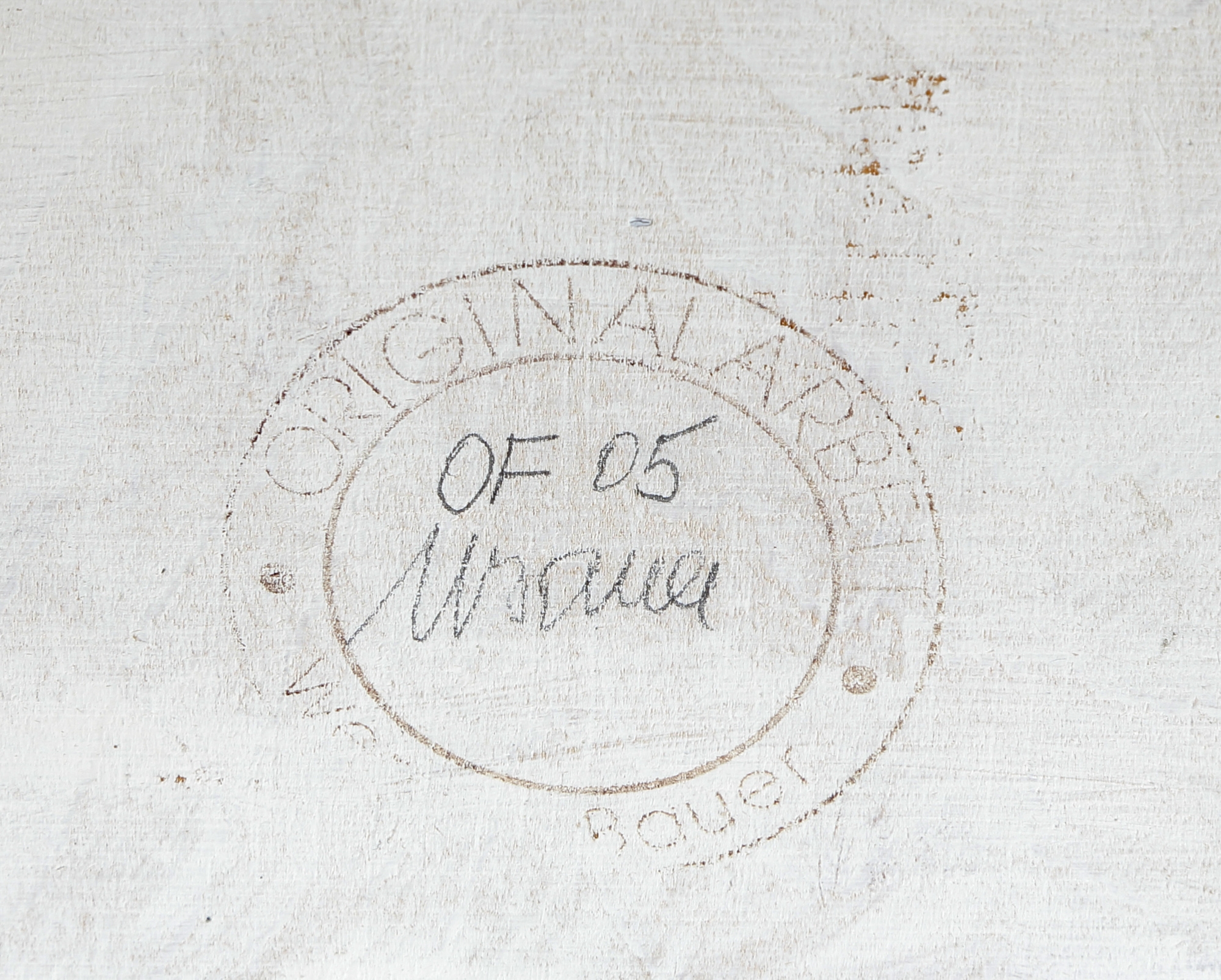 Artwork by Werner Bauer, Plexiglasobjekt, Made of Holzplatte