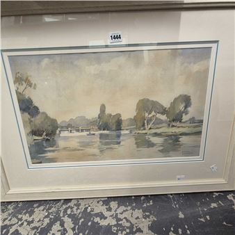 A River Weir - Frank Sherwin