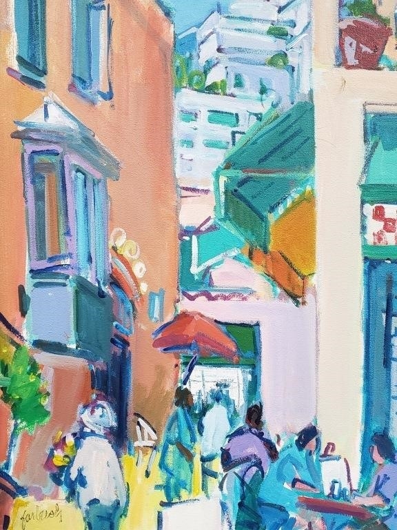 Artwork by Rosalind Farbush, Frame: 27" x 19" Image: 25½" x 17½"
SW, Made of oil on canvas