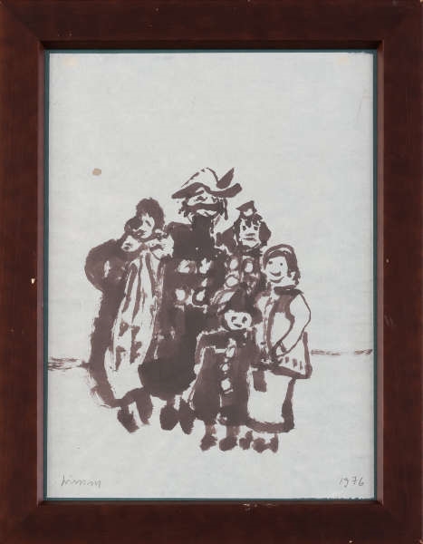 Artwork by Willem Grimm, Rummelpottgruppe, Made of Tuschezeichnung auf Japanpapier