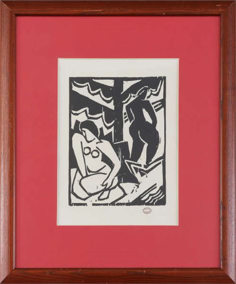 Akte unter Baum - Karl Schmidt-Rottluff