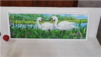 Guilfoyle is a self taught British artist born to Irish parents focuses of animal portraiture and brightly coloured works concerned with local wild and farm life and has a strong auction history. - Josephine Guilfoyle