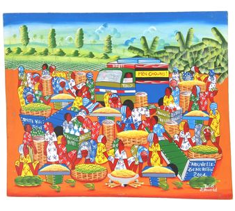 Scène de marché - Ronald Belot