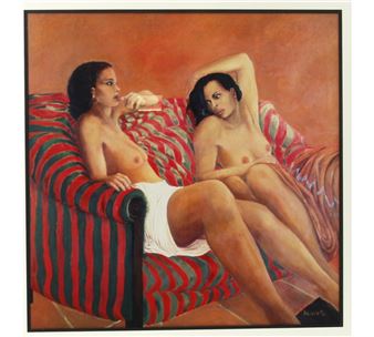 Deux femmes au sofa, Saint-Barthélémy - Jean-Pierre Ballagny