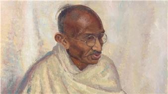 Rare Gandhi Oil Portrait Sold for More than $200,000