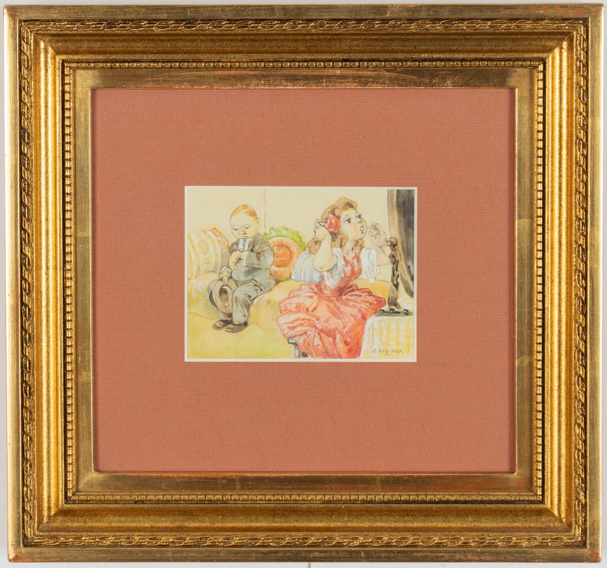 Artwork by Robert Högfeldt, Beauty Affairs, Made of Watercolour with opaque white