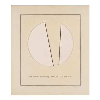Two Chords of Subtending Arcs of 173° and 130 - Bernar Venet