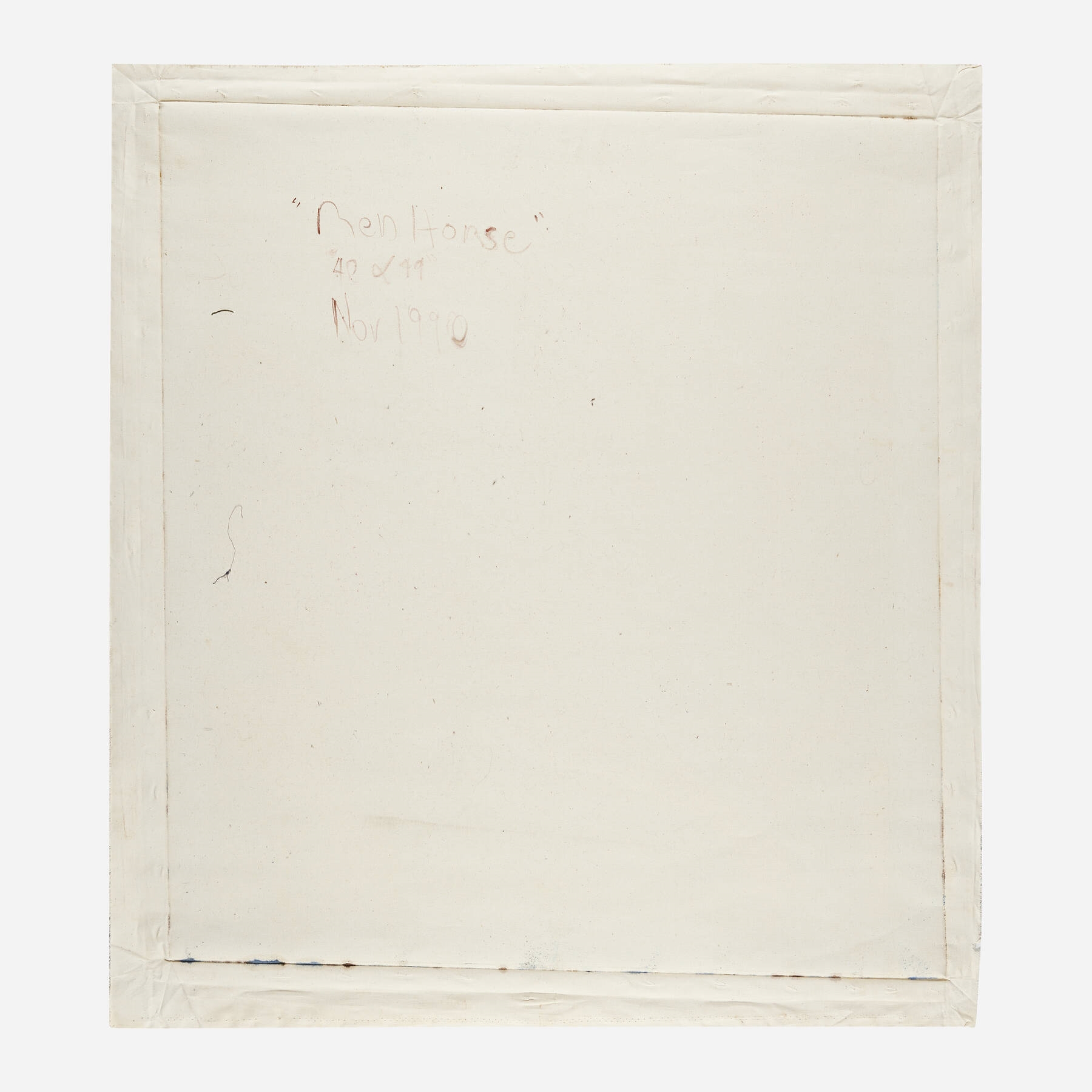 Artwork by Mylo Quam, Red Horse, Made of oil on unstretched canvas