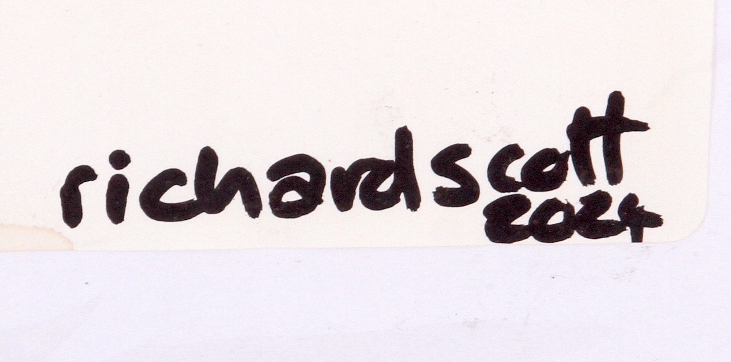 Artwork by Richard Scott, MY RED CAT, Made of acrylic on paper