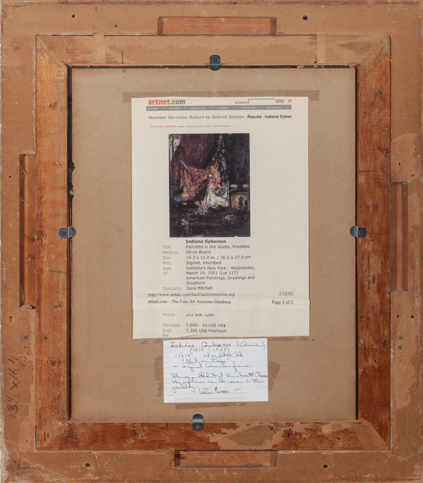 Artwork by Indiana Gyberson, Portrait of a Little Girl, Made of Oil on board