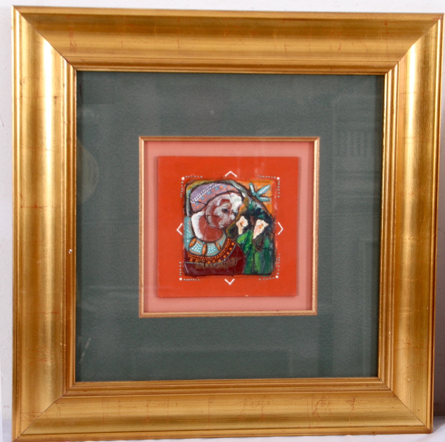 Artwork by Pieter Lessing, PORTRAITS, Made of oil on clay tile