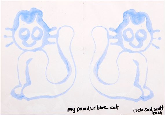 MY POWDER BLUE CAT by Richard Scott, 2024