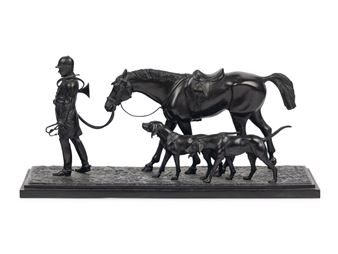 An English Bronze Figural Group - English School