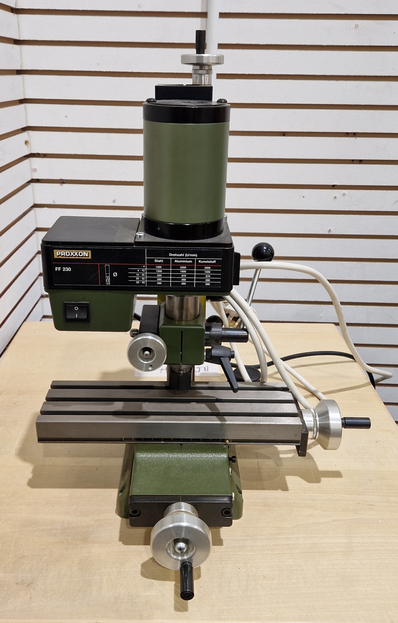 Clark | Proxxon FF230 micro-milling machine on Clark steel cabinet ...