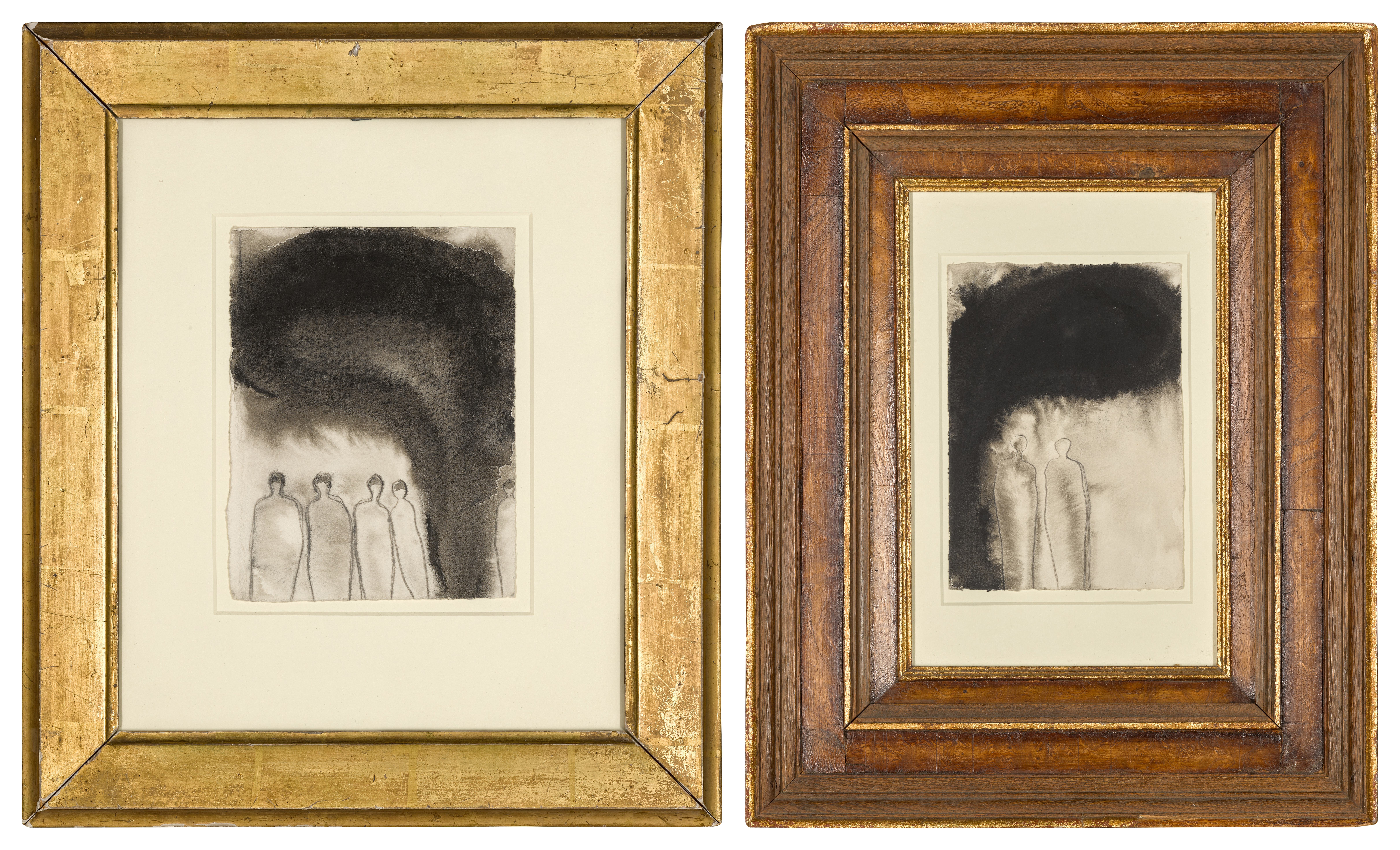 Artwork by Antony Gormley, i. Habeas Corpus ii. Address, Made of casein on paper