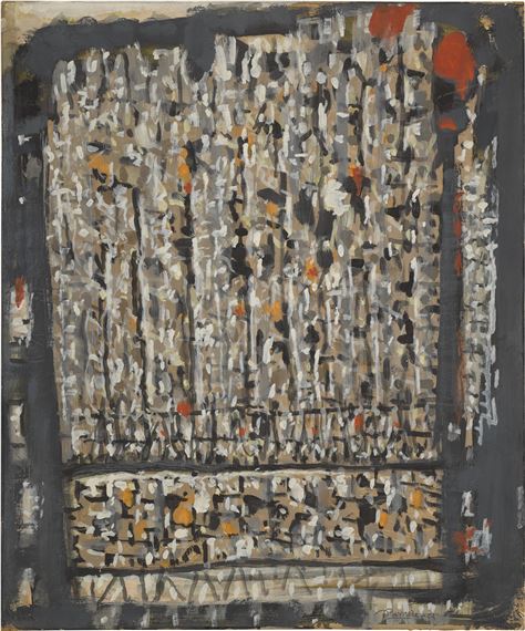 Composition grise by Roger Bissière, Executed in 1964