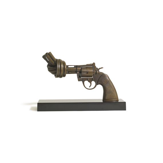 Non-Violence by Carl Fredrik Reuterswärd, Executed in 2017