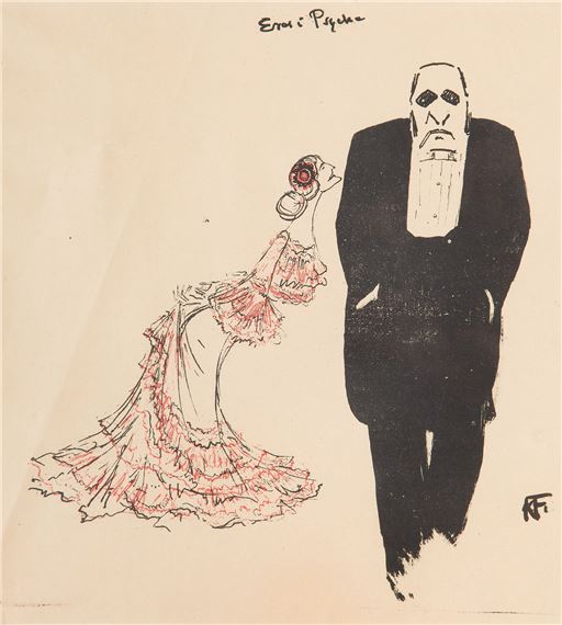 Jadwiga Mrozowska i Józef Sosnowski jako Psyche i Blaks w "Eros i Psyche", 1904 - Karol Frycz