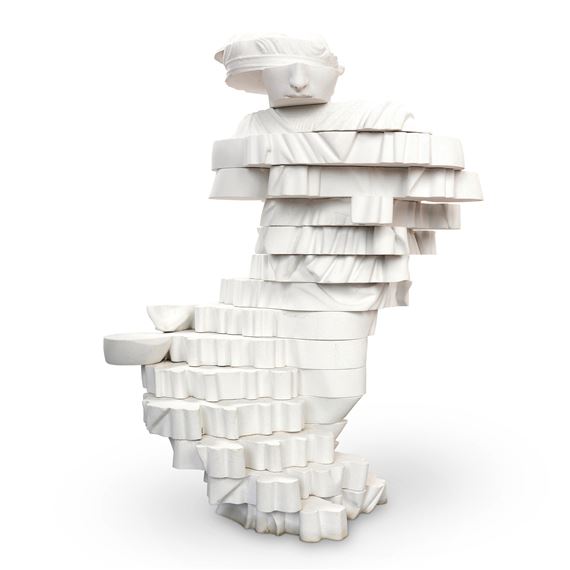 Hebe Odd (from the 'Compression Loss' series)2017jesmonite on custom Oliver Furth lacquered steel base, number 1 out of an edition of 3height with base 62in (157.5cm); width 20in (51cm); depth 20in (51cm