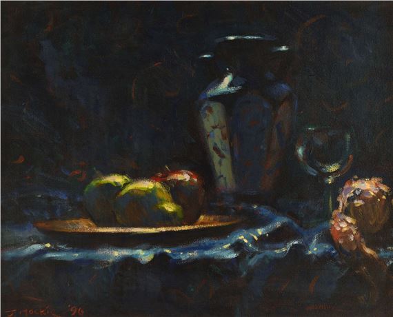 a still life of apples and other objects - John Mackie