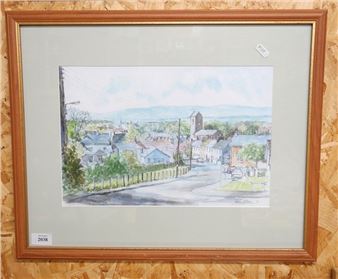 Framed Print - Dunning Perthshire by Frank Watson approx 37cm x 25cm - Frank Watson