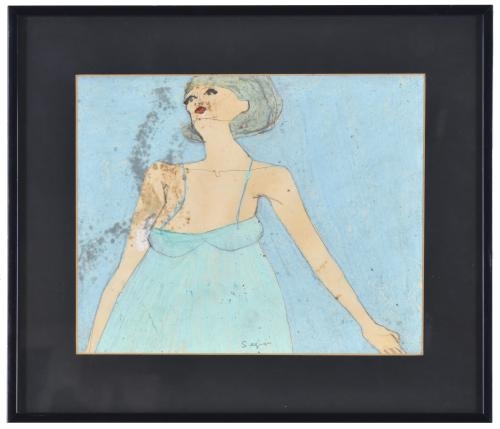 Artwork by Josep Maria Segimon I Valent, "Blau", Made of Mixed media on paper