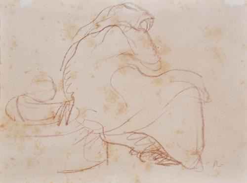 "Female figure", sketch - Isidro Nonell