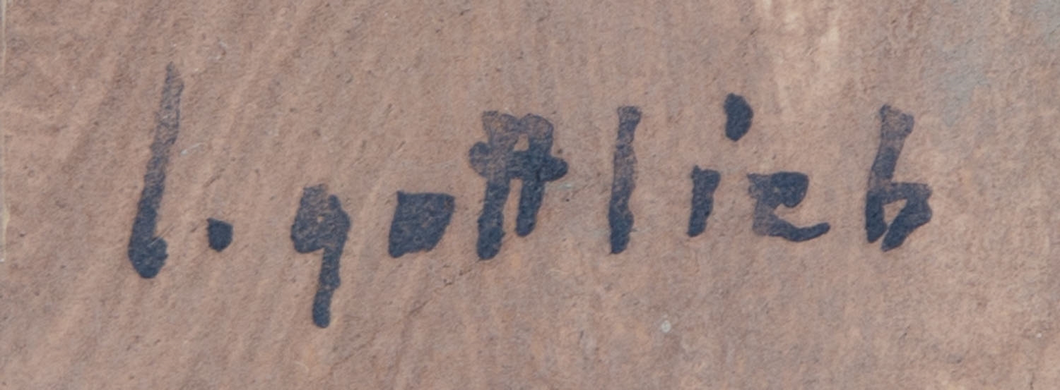 Artwork by Leopold Gottlieb, ół, Made of oil on cardboard