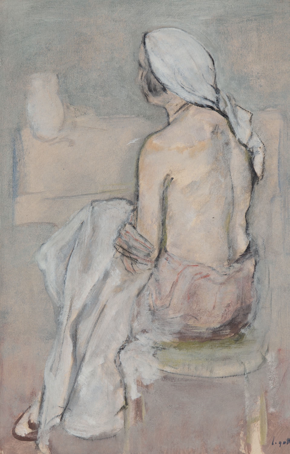 Artwork by Leopold Gottlieb, ół, Made of oil on cardboard