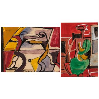 Group of Two Works on Paper , circa 1946-47 - Georges Maurice Cloud