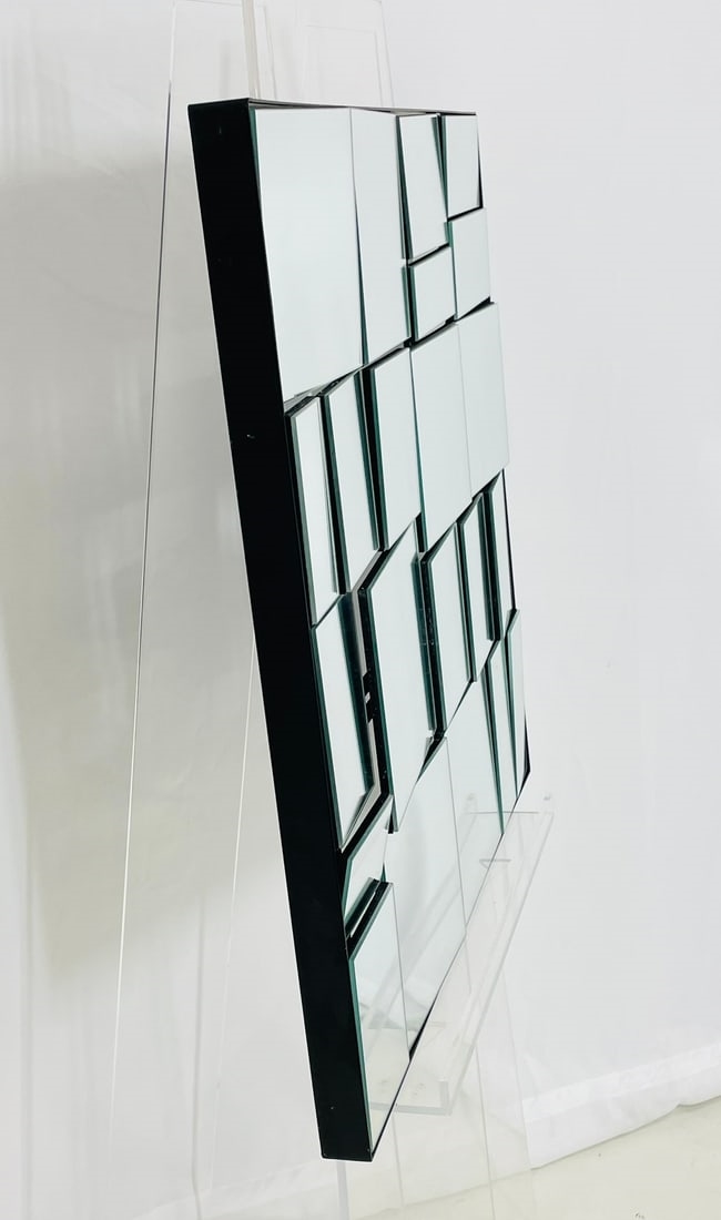 Neal Small | Sculptural Postmodern Mirror with Layered Panels | MutualArt