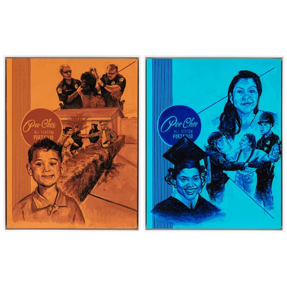 Group of Two Paintings , 2016-18 by Patrick Martinez, 2016-2018