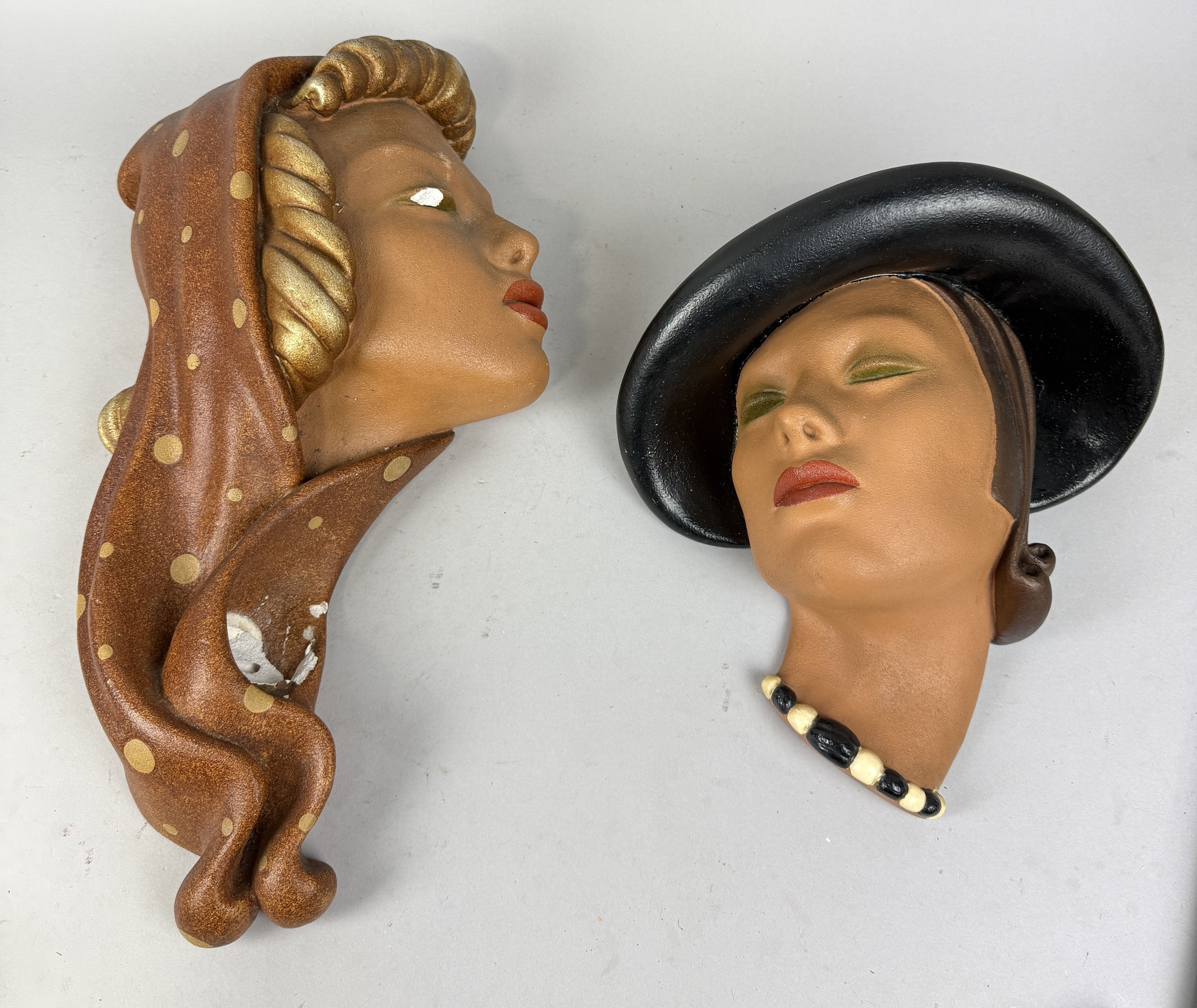 Ian Douglass | IAN DOUGLAS: TWO ART DECO WALL MASKS | MutualArt