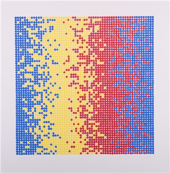Untitled (Blue, Yellow, Red, Blue - David Roth