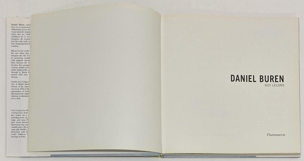 Artwork by Daniel Buren, Flammiron, 2001, English language 2002, illus. paper cover & dust jacket, good condition, Made of paper cover & dust jacket